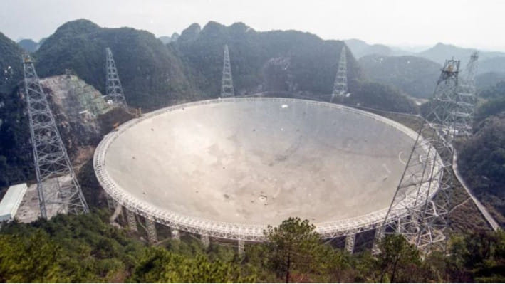 স্কাই আই নামে পরিচিত চীনের ৫০০ মিটার ব্যাসার্ধের দূরবীক্ষণ যন্ত্র