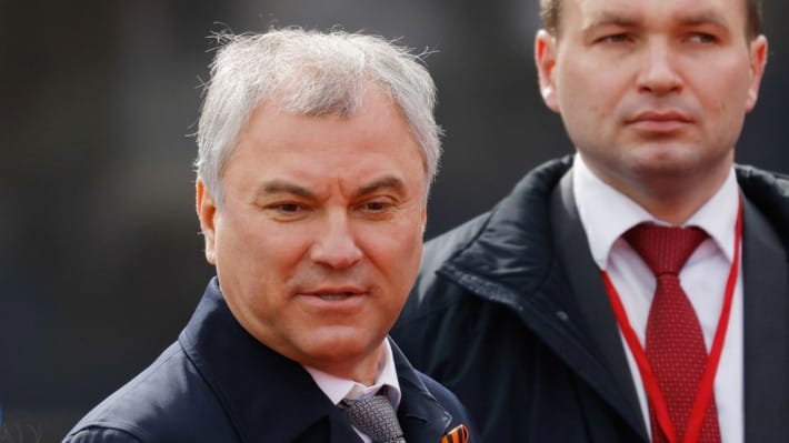 রাশিয়ার পার্লামেন্টের নিম্নকক্ষের স্পিকার ভায়াচেসলাভ ভলোদিন দাবি করেছেন, তার দেশ ছাড়া ইউরোপের জ্বালানি নিরাপত্তা নিশ্চিত করা সম্ভব নয়। ফাইল ছবি: রয়টার্স