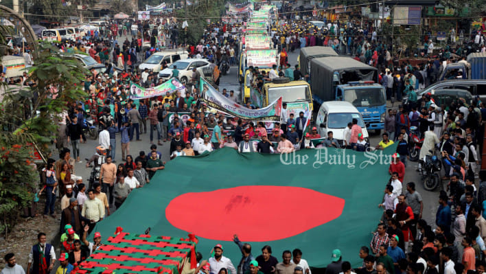আওয়ামী লীগের বিজয় শোভাযাত্রা 