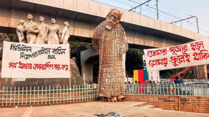 রবীন্দ্রনাথের ভাস্কর্য, রাজু ভাস্কর্য, রবীন্দ্রনাথ ঠাকুর, ঢাকা বিশ্ববিদ্যালয়,