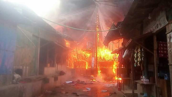বলিবাজার অগ্নিকাণ্ডের ৩ দিন পর এবার থানচিতে পুড়ল ৫০ দোকান