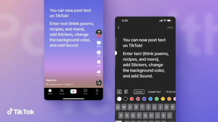 নতুন এই ফিচার চালুর পর টিকটক ব্যবহারকারীরা অ্যাপে ছবি, ভিডিও ও টেক্সট; ৩ ধরনের কনটেন্টই যোগ করতে পারবেন। ছবি: টিকটকের ওয়েবসাইট থেকে নেওয়া