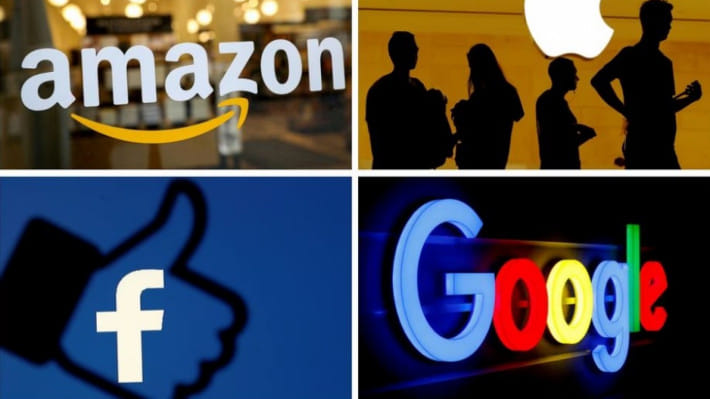 গুগল, ফেসবুক, অ্যাপল ও অ্যামাজন সহ ১৯টি প্রযুক্তি প্রতিষ্ঠানকে ইইউর নতুন আইন মেনে চলতে হবে। ছবি: রয়টার্স