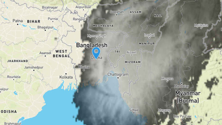 দুর্বল হয়ে স্থল নিম্নচাপে পরিণত হয়েছে হামুন