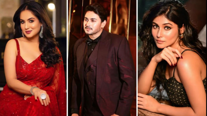 পিচ্চি হান্নান চরিত্র জয় চৌধুরী ও তার সঙ্গে দুই টালিউড অভিনেত্রীর কোলাজ। ছবি: সংগৃহীত