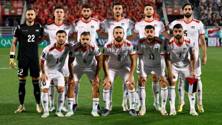 ফিলিস্তিনি জাতীয় ফুটবল দল। ফাইল ছবি: রয়টার্স