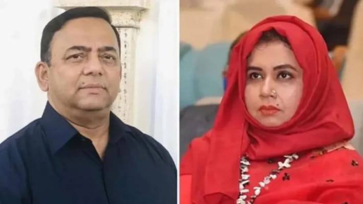 পুলিশের সাবেক আইজিপি বেনজীর ও তার স্ত্রী জীশান মীর্জা। ছবি: সংগৃহীত/কোলাজ