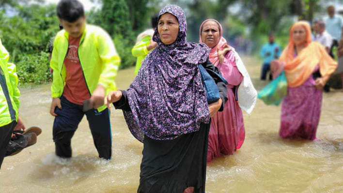 এখনো ঝুঁকিপূর্ণ গোমতী নদীর বাঁধ, নতুন করে প্লাবিত সদরের ৬ গ্রাম