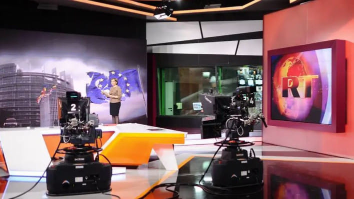 রাশিয়া টুডে (আরটি) টিভির স্টুডিও। ফাইল ছবি: ডয়চে ভেলে