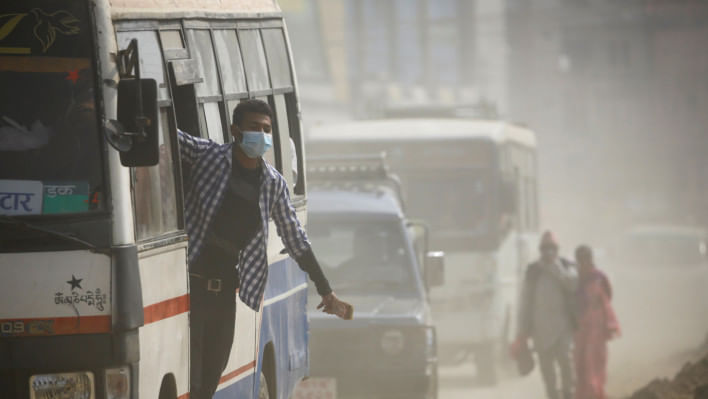 নেপাল, কাঠমান্ডু, কালো ধোঁয়া, পরিবেশ দূষণ,