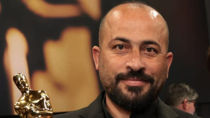 অস্কারজয়ী ফিলিস্তিনি পরিচালক হামদান বাল্লাল। ছবি: রয়টার্স