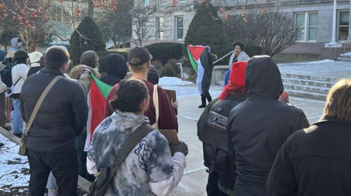 মিসৌরি স্টেট ইউনিভার্সিটির শিক্ষার্থীরা ইসরায়েলি গণহত্যার বিরুদ্ধে প্রতিবাদ জানাচ্ছেন। ফাইল ছবি: সংগৃহীত