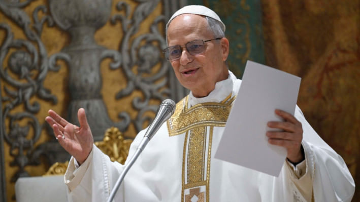 নতুন পোপ লিও চতুর্দশ। ছবি: এএফপি