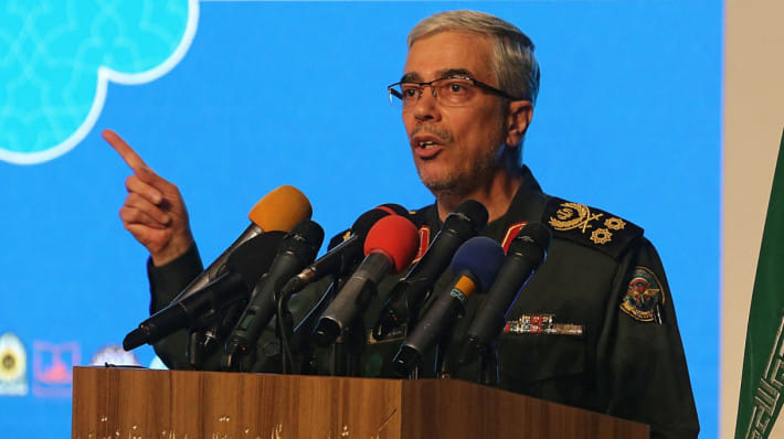 ইরানের সশস্ত্র বাহিনী প্রধান মোহাম্মদ বাঘেরি। ফাইল ছবি: এএফপি