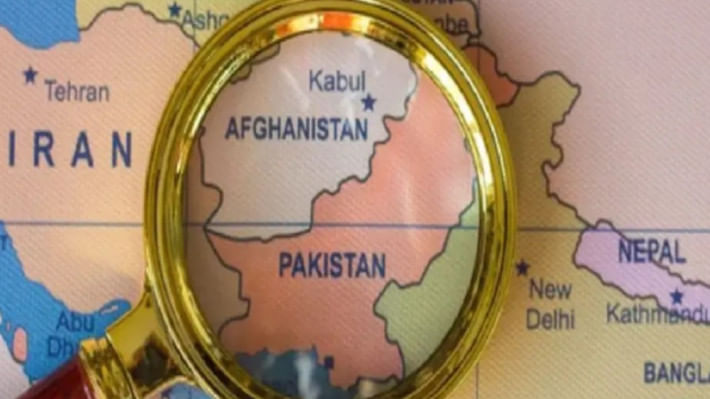 মানচিত্রে আফগানিস্তান-পাকিস্তান। প্রতীকী ছবি: সংগৃহীত