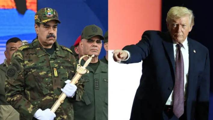 ভেনেজুয়েলার মাদুরো ও যুক্তরাষ্ট্রের ট্রাম্প। ছবি: এএফপির ফাইল ছবি থেকে কোলাজ