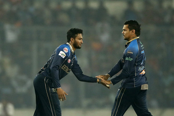Shakib Al Hasan and Sunil Narine Shakib Al Hasan and Sunil Narine