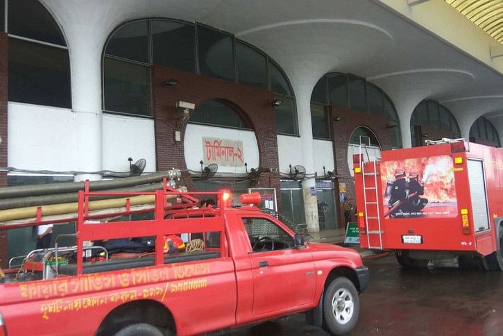 fire at Dhaka airport fire at Dhaka airport