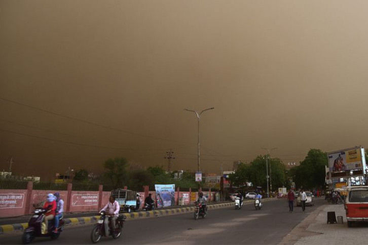 Dust storm in India Dust storm in India