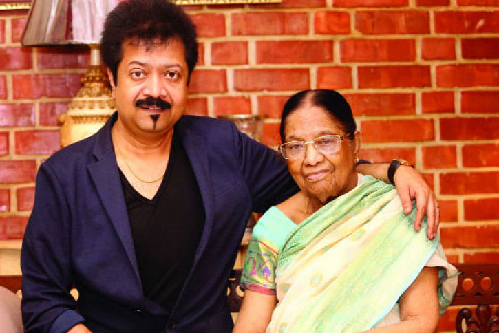 Kumar Bishwajit and his mother Kumar Bishwajit and his mother