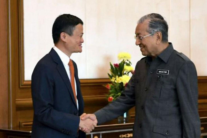 Mahathir Mohamad and Jack Ma Mahathir Mohamad and Jack Ma