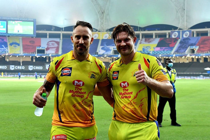 Faf Du Plessis and Shane Watson Faf Du Plessis and Shane Watson