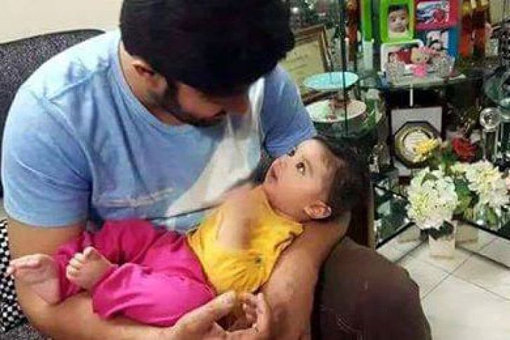 Shakib with son Shakib with son