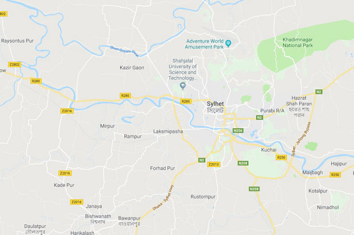 Sylhet map Sylhet map