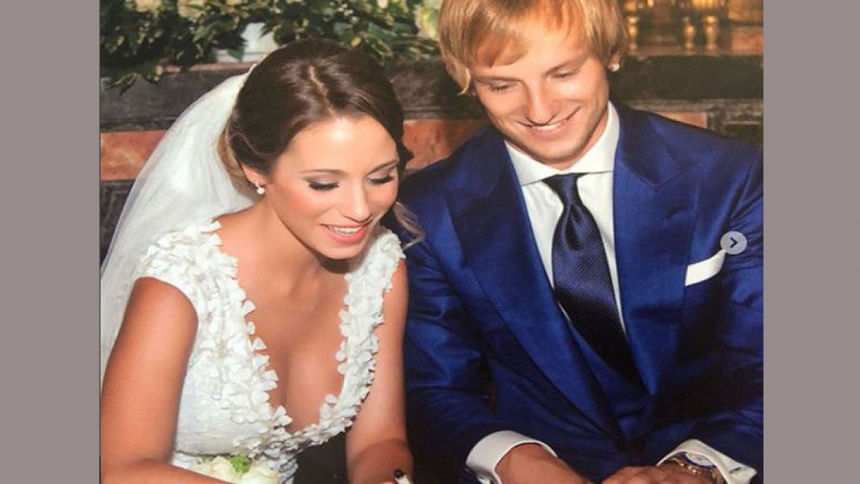 Ivan Rakitic & his wife Ivan Rakitic & his wife