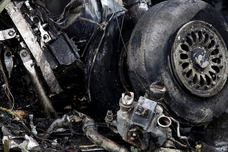 Wreckage of a US-Bangla airplane crash Wreckage of a US-Bangla airplane crash