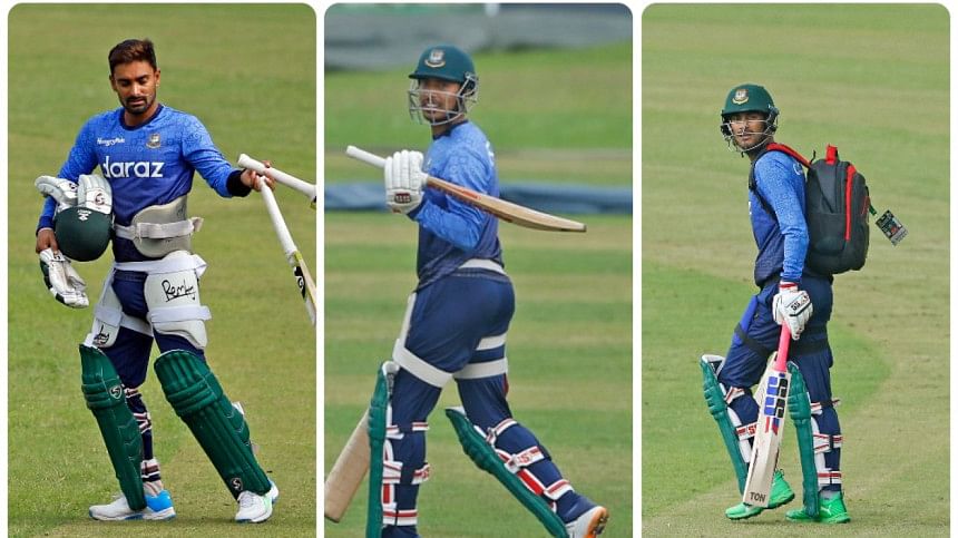 Litton Das, Soumya Sarkar & Naim Sheikh Litton Das, Soumya Sarkar & Naim Sheikh