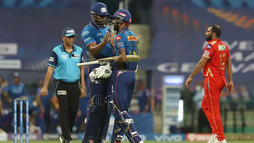 Hardik Pandya and Kieron Pollard Hardik Pandya and Kieron Pollard