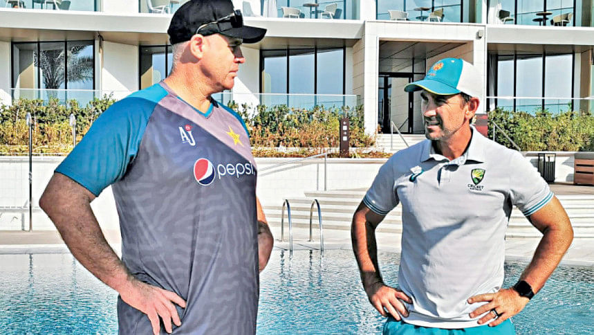 Matthew Hayden and Justin Langer Matthew Hayden and Justin Langer