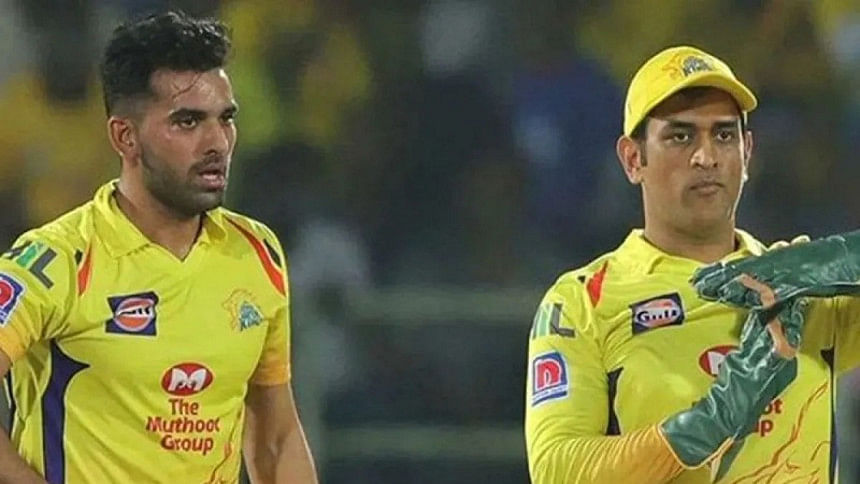 deepak chahar and ms dhoni deepak chahar and ms dhoni