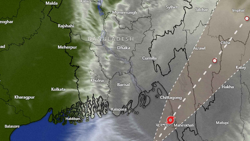 কুতবদিয়ার খুব কাছে ঘূর্ণিঝড় হামুন কুতবদিয়ার খুব কাছে ঘূর্ণিঝড় হামুন