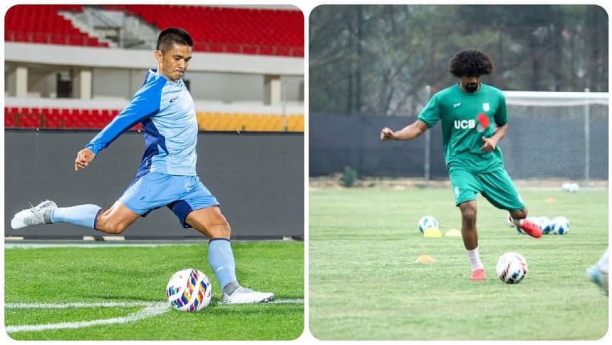 Sunil Chhetri and Hamza Choudhury Sunil Chhetri and Hamza Choudhury