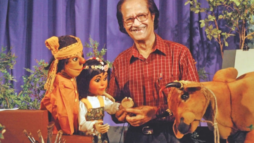 পাপেটসহ মুস্তাফা মনোয়ার। ফাইল ছবি: সংগৃহীত