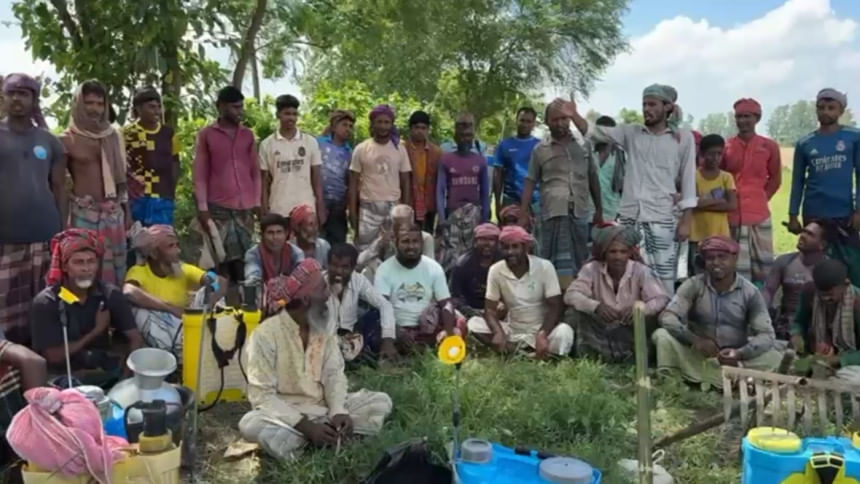 সারের দাম বৃদ্ধির প্রতিবাদে পাবনায় কৃষকদের বিক্ষোভ