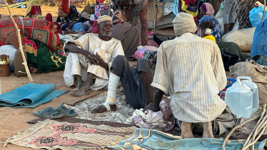সুদানে বাস্তুচ্যুত মানুষ চরম দুর্দশায় আছেন। ছবি: এএফপি