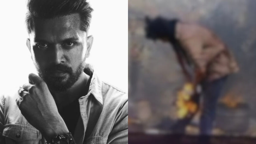 শুটিং করতে যেয়ে আগুনে দগ্ধ হয়েছেন আরিফিন শুভ। ছবি: সংগৃহীত