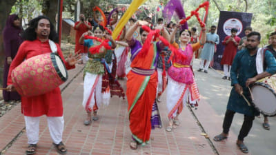 পহেলা বৈশাখ ১৪৩২ উদযাপন। ছবি: প্রবীর দাশ/স্টার 