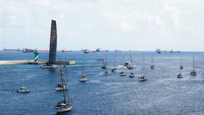 গাজায় ত্রাণ পৌঁছে দেওয়ার অভিযানে অংশ নেওয়া নৌযান। ছবি: রয়টার্স