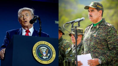 ট্রাম্প মাদুরোর সম্পর্ক নিয়ে সবাই কৌতুহলী। কোলাজ: সংগৃহীত