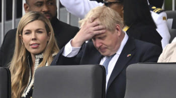 যুক্তরাজ্যের প্রধানমন্ত্রী বরিস জনসন ও তার স্ত্রী