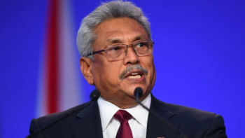 শ্রীলঙ্কার রাষ্ট্রপত্রি গোতাবায়া রাজাপাকসে। ফাইল ছবি: রয়টার্স