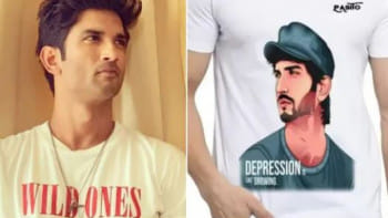 প্রয়াত বলিউড অভিনেতা সুশান্ত সিং মৃত্যুর সময় বিষণ্ণতায় আক্রান্ত ছিলেন, এরকম বাণী সম্বলিত একটি টি-শার্ট বিক্রির জন্য বিতর্কিত হয়েছে অ্যামাজন ও ফ্লিপকার্ট। ছবি: সংগৃহীত