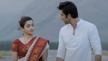 'অ্যানিমেল' সিনেমার দৃশ্যে রনবীর ও রাশমিকা