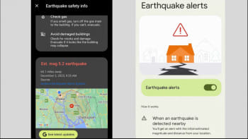 ফোনে আসা ভূমিকম্প সতর্কতা। ছবি: ফোন থেকে নেওয়া স্ক্রিণশট