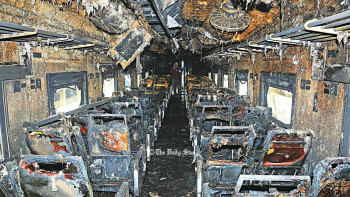 মোহনগঞ্জ এক্সপ্রেসে আগুন