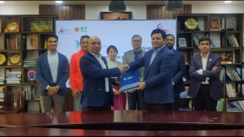 সম্প্রতি হিসাব টেকনোলজিস লিমিটেড এবং স্টার্টআপ বাংলাদেশ লিমিটেডের মধ্যে ২ কোটি টাকার বিনিয়োগ চুক্তি স্বাক্ষরিত হয়। ছবি: স্টার্টআপ বাংলাদেশের সৌজন্যে